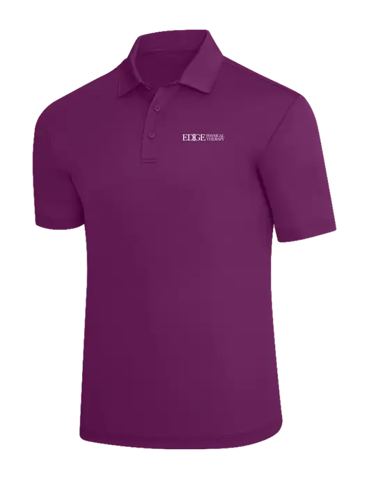 Light Plum Silk Touch Polo w/Edge Physical Therapy Logo