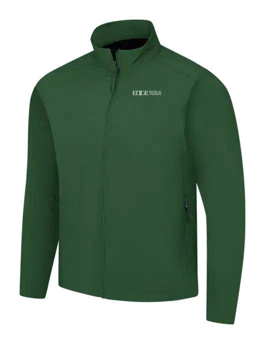 Dark Green Core Soft Shell Jacket w/Edge Physical Therapy Logo