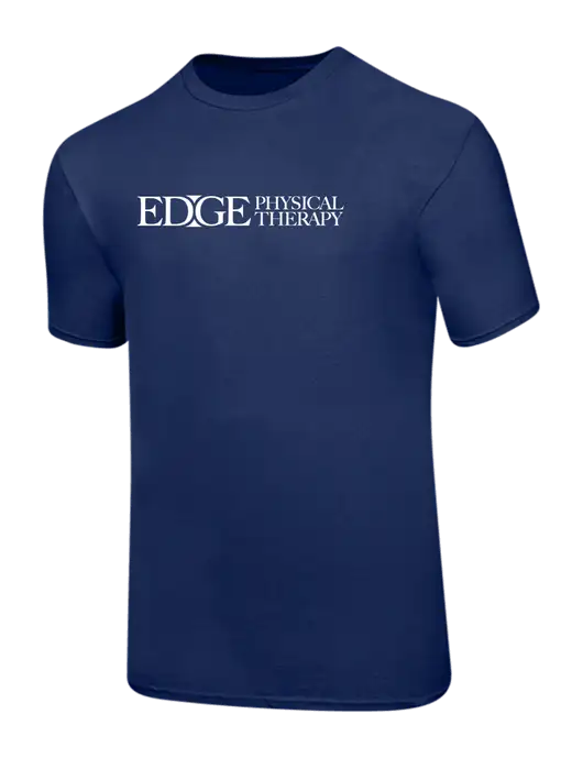 Ring Spun Navy 4.5 oz T-Shirt w/Edge Physical Therapy Logo