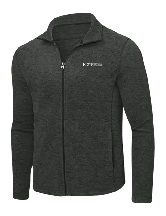 Charcoal Heather Microfleece Full-Zip Jacket w/Edge Physical Therapy Logo