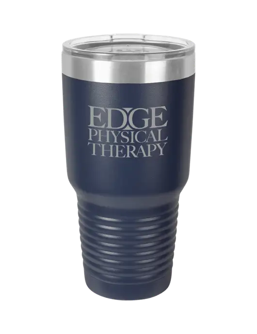 Polar Camel 30 oz Powder Coated Navy Vacuum Insulated Tumbler w/Edge Physical Therapy Logo