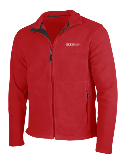 Red Fleece Jacket w/Edge Physical Therapy Logo