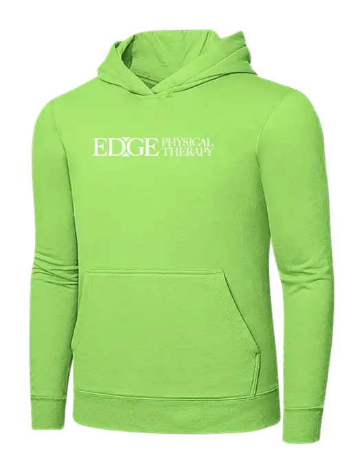Light Green 7.8. oz Ring Spun Hooded Sweatshirt w/Edge Physical Therapy Logo