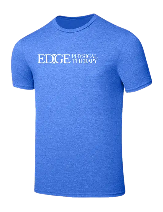 Seriously Soft Heathered Royal T-Shirt w/Edge Physical Therapy Logo