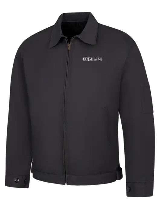 Red Kap Dark Grey Slash Pocket Jacket w/Edge Physical Therapy Logo