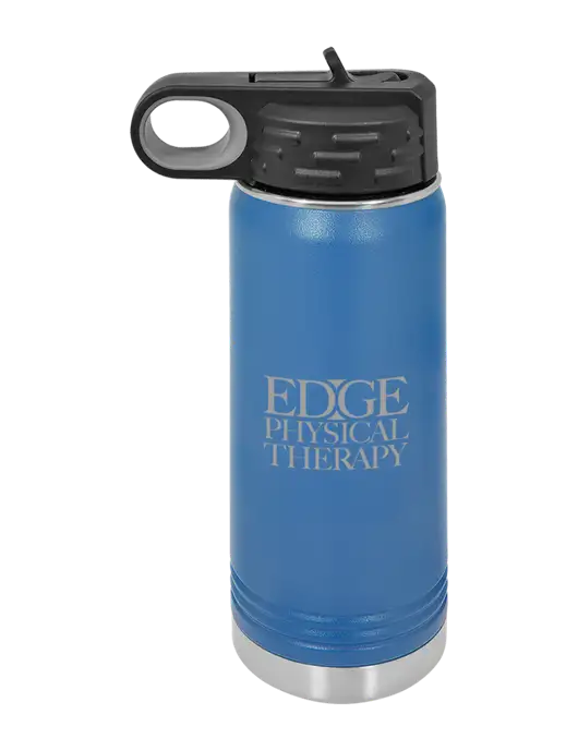 Polar Camel 20 oz Powder Coated Royal Vacuum Insulated Water Bottle w/Edge Physical Therapy Logo