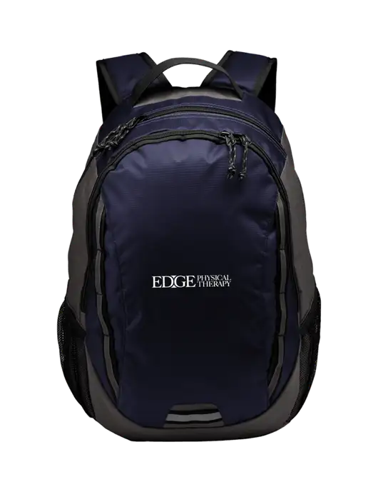 Ridge Deep Navy/Dark Charcoal Laptop Backpack w/Edge Physical Therapy Logo