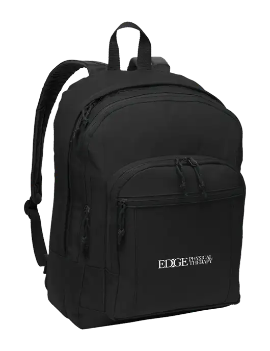 Black Essential Backpack w/Edge Physical Therapy Logo