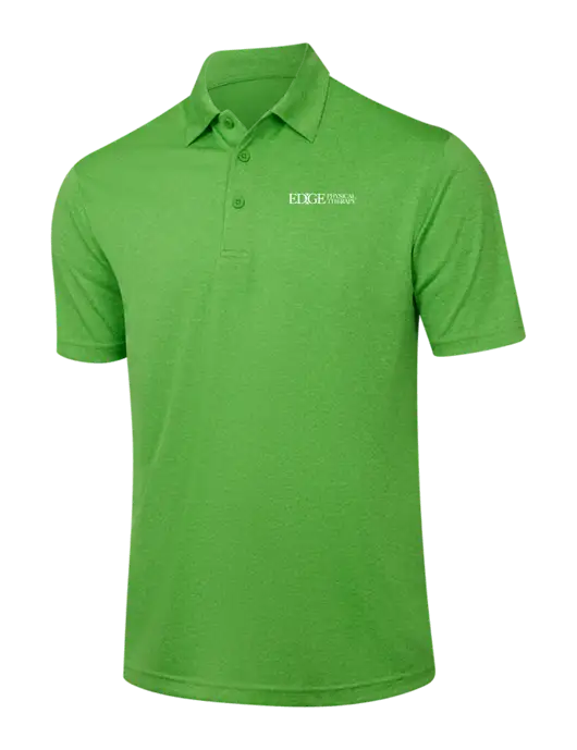 Kelly Green Heather Contender Polo w/Edge Physical Therapy Logo