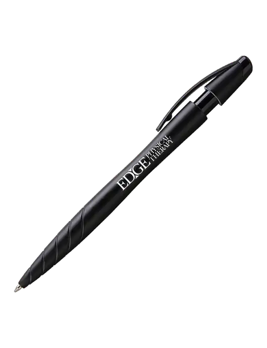 Awali Black Metallic Pen - Black Ink w/Edge Physical Therapy Logo