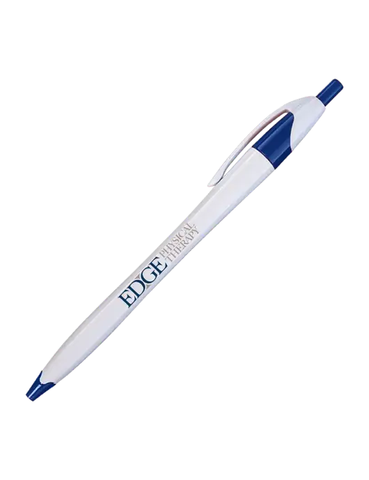 Novella White/Royal Classic Pen - Blue Ink w/Edge Physical Therapy Logo