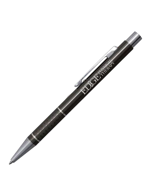 St George Gunmetal Pen - Blue Ink w/Edge Physical Therapy Logo