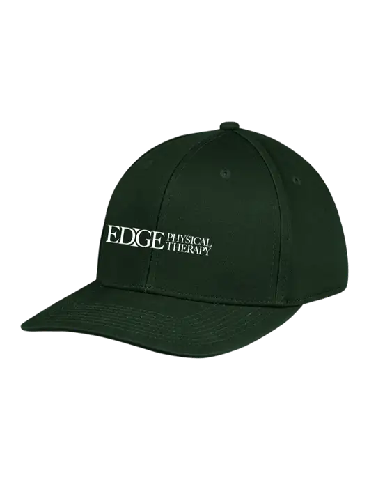 Premium Modern Structured Twill Dark Green Snapback Cap w/Edge Physical Therapy Logo
