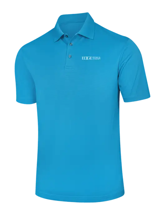 Carolina Blue Performance Fine Jacquard Polo w/Edge Physical Therapy Logo