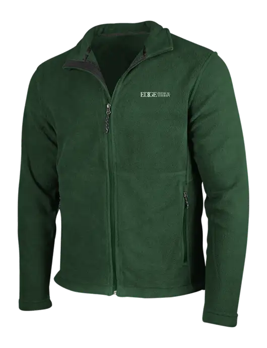 Dark Green Fleece Jacket w/Edge Physical Therapy Logo