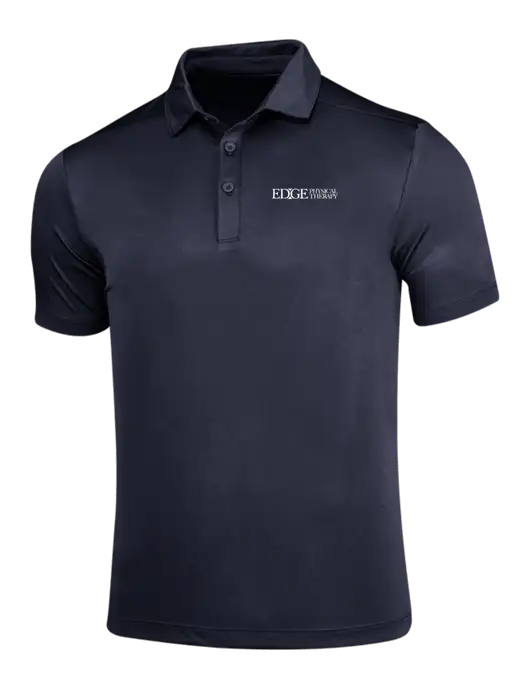 Navy Posi-UV Pro Polo w/Edge Physical Therapy Logo