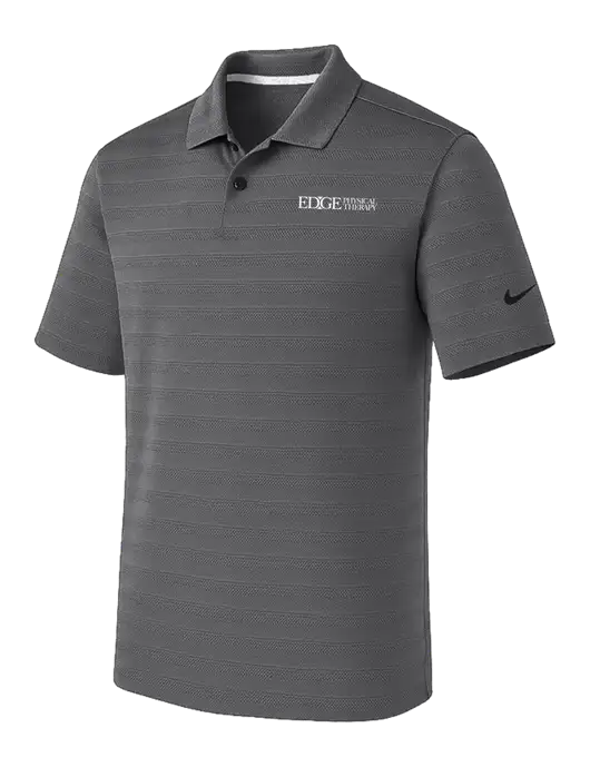 Nike Dark Medium Grey Dri-FIT Vapor Jacquard Polo w/Edge Physical Therapy Logo