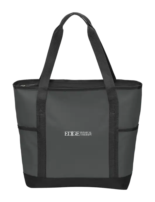 On the Go Charcoal/Black Tote  w/Edge Physical Therapy Logo