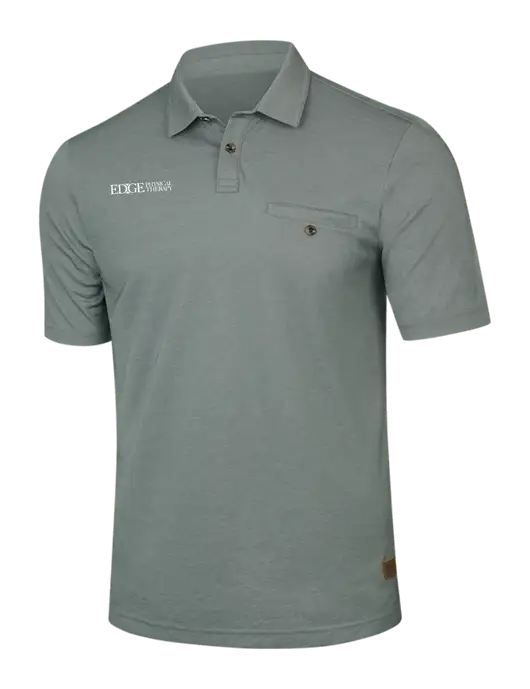 TravisMathew Dark Green Heather Sunsetters Pocket Polo w/Edge Physical Therapy Logo