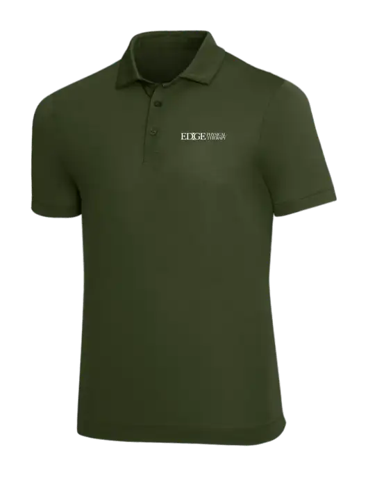 Mercer+Mettle Dark Green Stretch Jersey Polo w/Edge Physical Therapy Logo