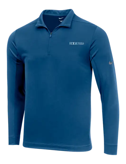NIKE Dark Royal Dry 1/2 Zip Cover-Up w/Edge Physical Therapy Logo
