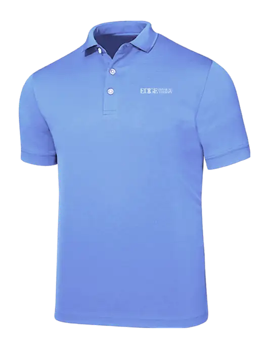 Callaway Ottoman Light Blue Polo w/Edge Physical Therapy Logo