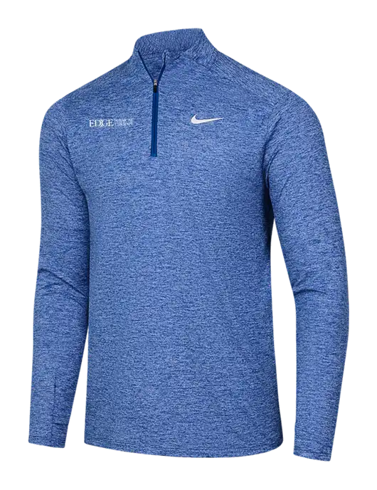 Nike Royal Heather Dri-FIT Element 1/2-Zip Pullover w/Edge Physical Therapy Logo