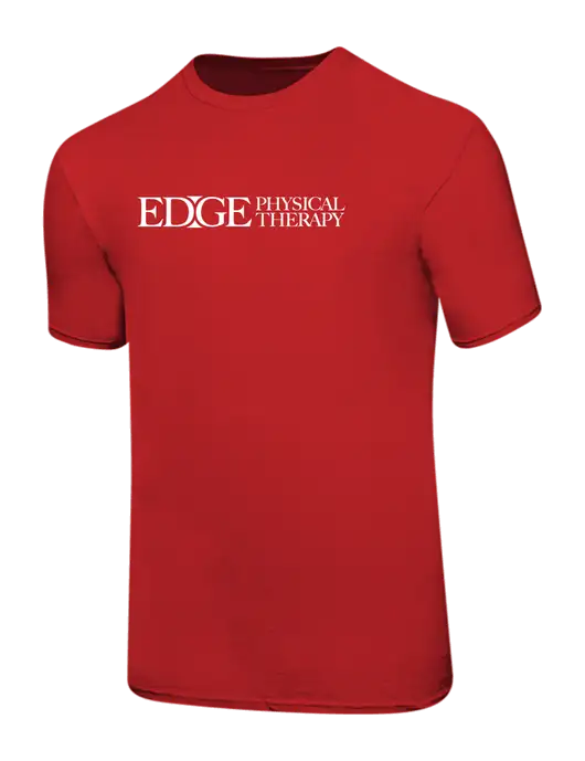 Ring Spun Red 4.5 oz T-Shirt w/Edge Physical Therapy Logo