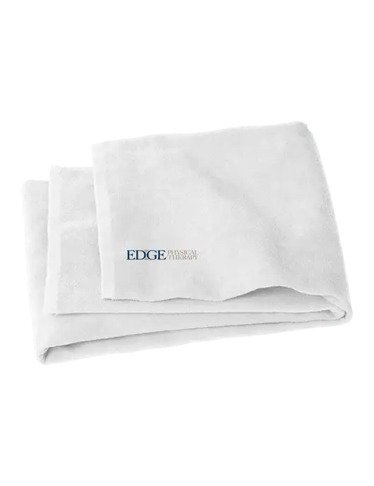 White Beach Towel w/Edge Physical Therapy Logo