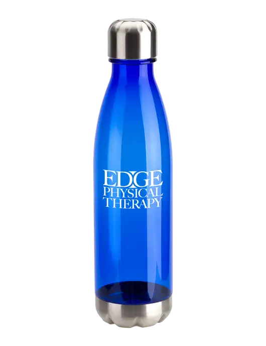 Bayside Tritan Blue 25 oz Bottle with Stainless Base and Cap w/Edge Physical Therapy Logo