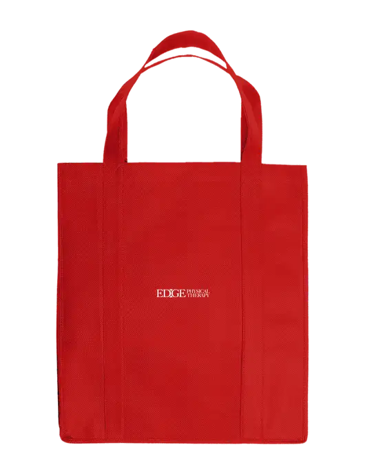 Eco Reusable Jumbo Red Shopping Bag w/Edge Physical Therapy Logo