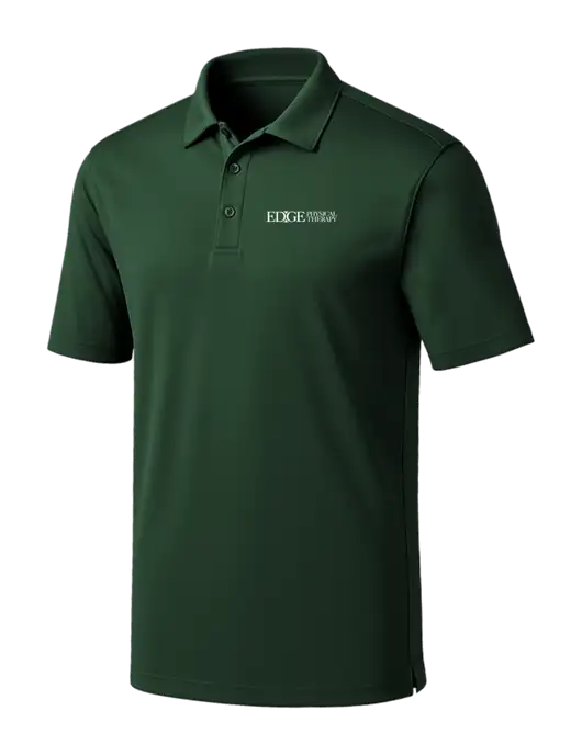 Dark Green Silk Touch Performance Polo w/Edge Physical Therapy Logo