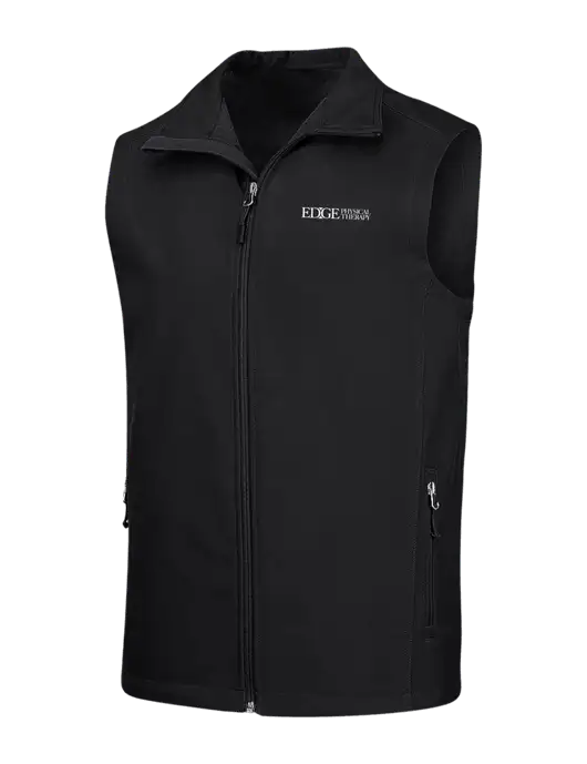 Black Core Soft Shell Vest w/Edge Physical Therapy Logo