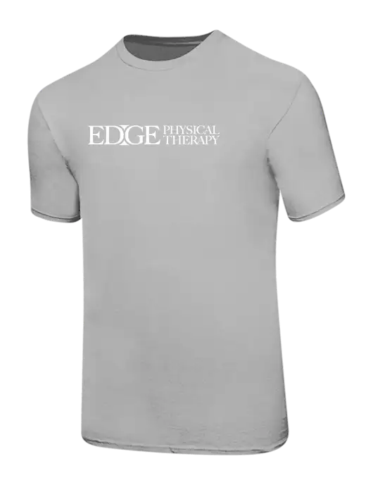 Ring Spun Silver 4.5 oz T-Shirt w/Edge Physical Therapy Logo