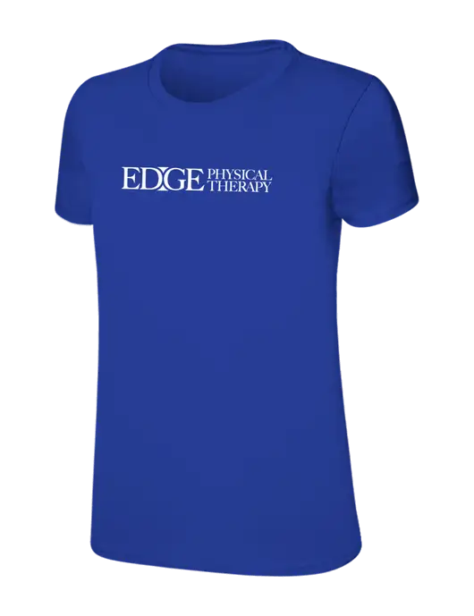 Womens Ring Spun Royal 4.5 oz T-Shirt w/Edge Physical Therapy Logo