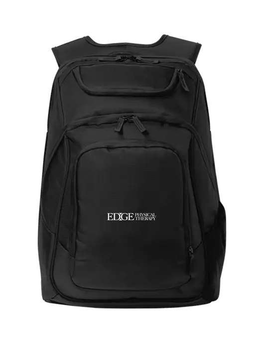 Executive Black Laptop Backpack w/Edge Physical Therapy Logo
