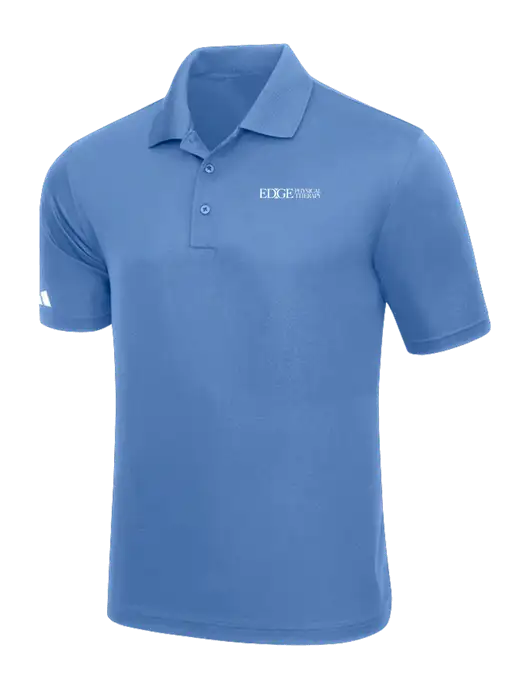 Adidas Carolina Blue Basic Sport Polo w/Edge Physical Therapy Logo