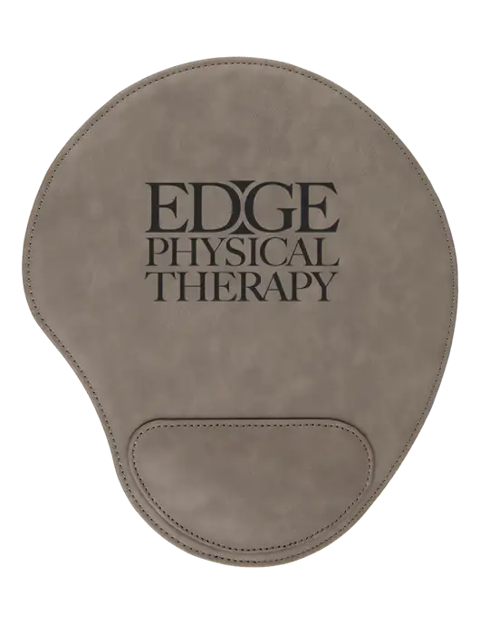 Gray Leatherette Mouse Pad w/Edge Physical Therapy Logo