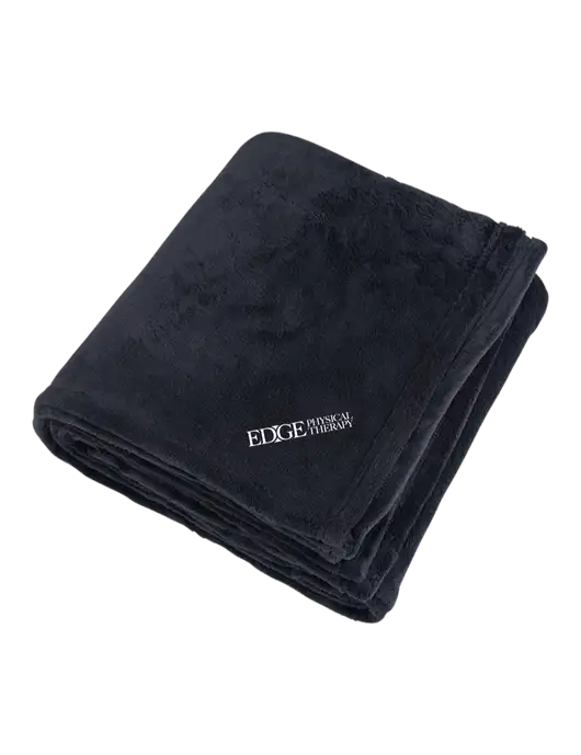 Mountain Lodge Black Blanket w/Edge Physical Therapy Logo