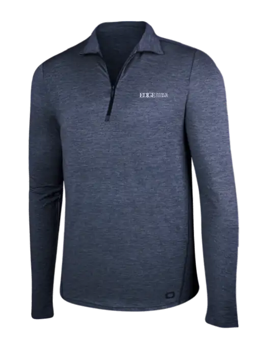 OGIO Blue Indigo Heather Endurance Force 1/4 Zip w/Edge Physical Therapy Logo