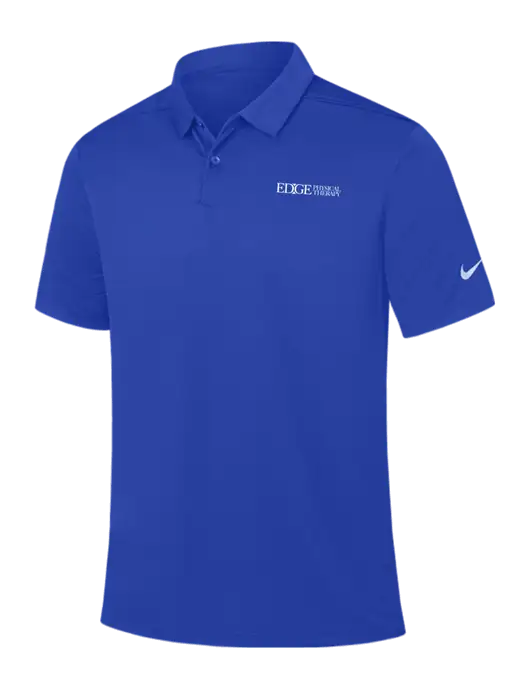 Nike Dark Royal Dry Essential Solid Polo w/Edge Physical Therapy Logo