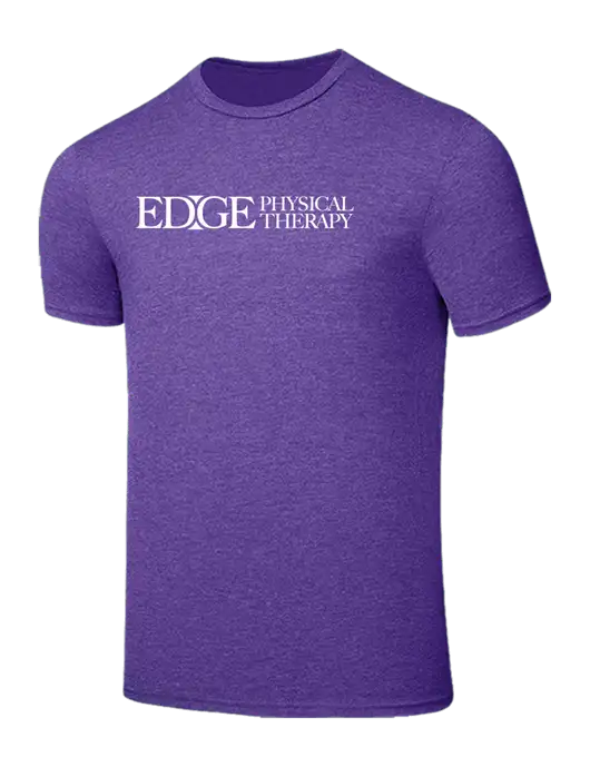 Seriously Soft Heathered Purple T-Shirt w/Edge Physical Therapy Logo