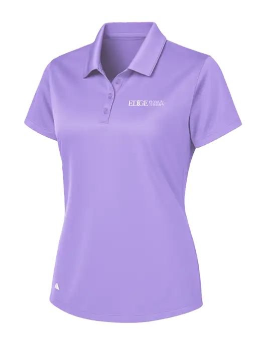Adidas Light Purple Womens Basic Sport Polo w/Edge Physical Therapy Logo
