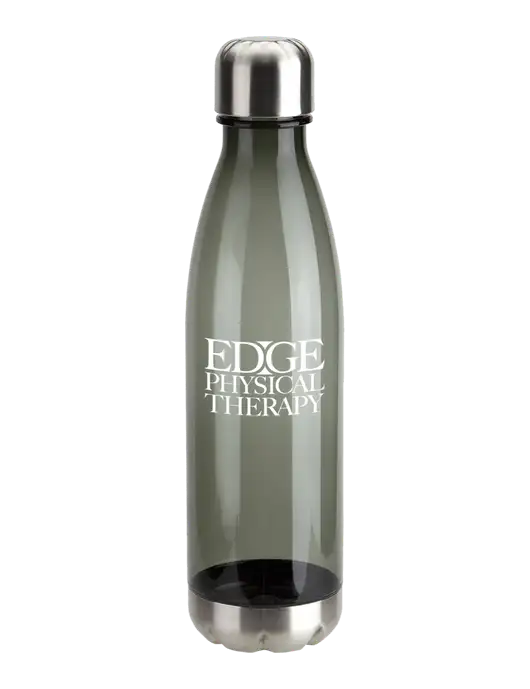 Bayside Tritan Smoke 25 oz Bottle with Stainless Base and Cap w/Edge Physical Therapy Logo