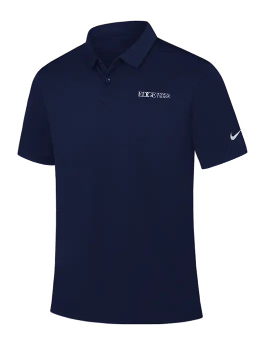 Nike Navy Dry Essential Solid Polo w/Edge Physical Therapy Logo