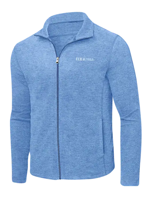 Light Royal Heather Microfleece Full-Zip Jacket w/Edge Physical Therapy Logo