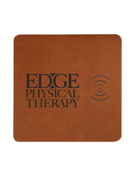 Rawhide Laserable Leatherette Phone Charging Mat w/Edge Physical Therapy Logo