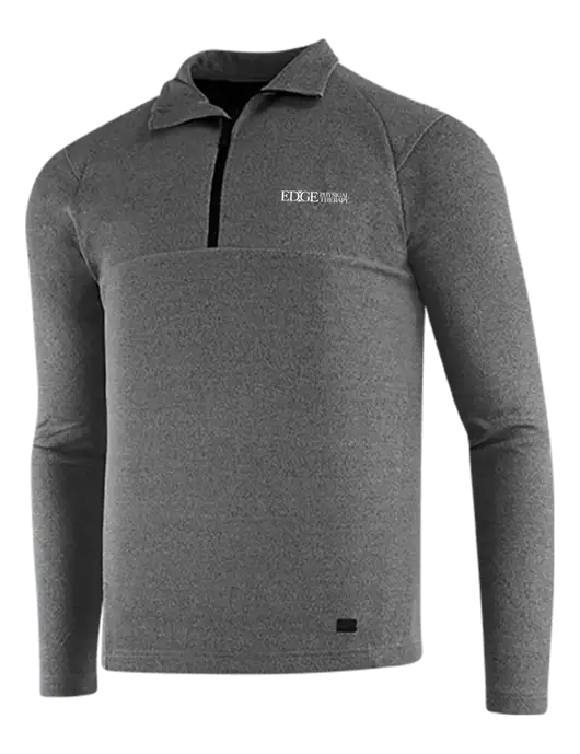 OGIO Dark Grey Heather Transition 1/4 Zip Pullover w/Edge Physical Therapy Logo