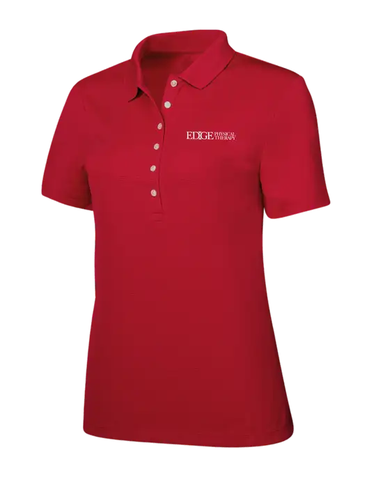 Callaway Womens Ottoman Red Polo w/Edge Physical Therapy Logo