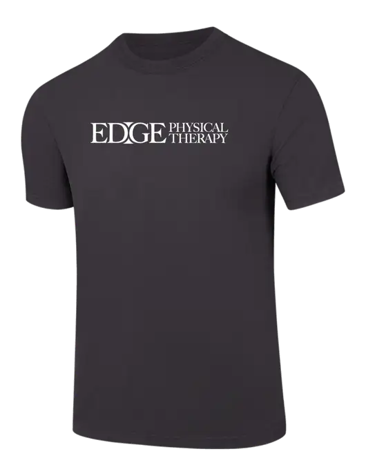Comfort Colors 6.1 oz Dark Grey Heavyweight Ring Spun T-Shirt w/Edge Physical Therapy Logo